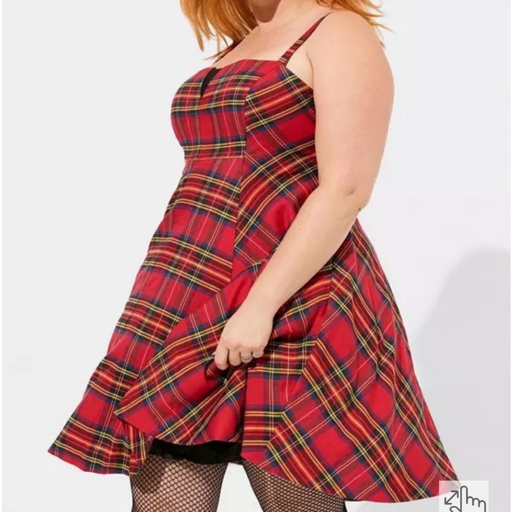 Torrid 16 Betsey Johnson Plaid Fit & Flare Party Dress 1X